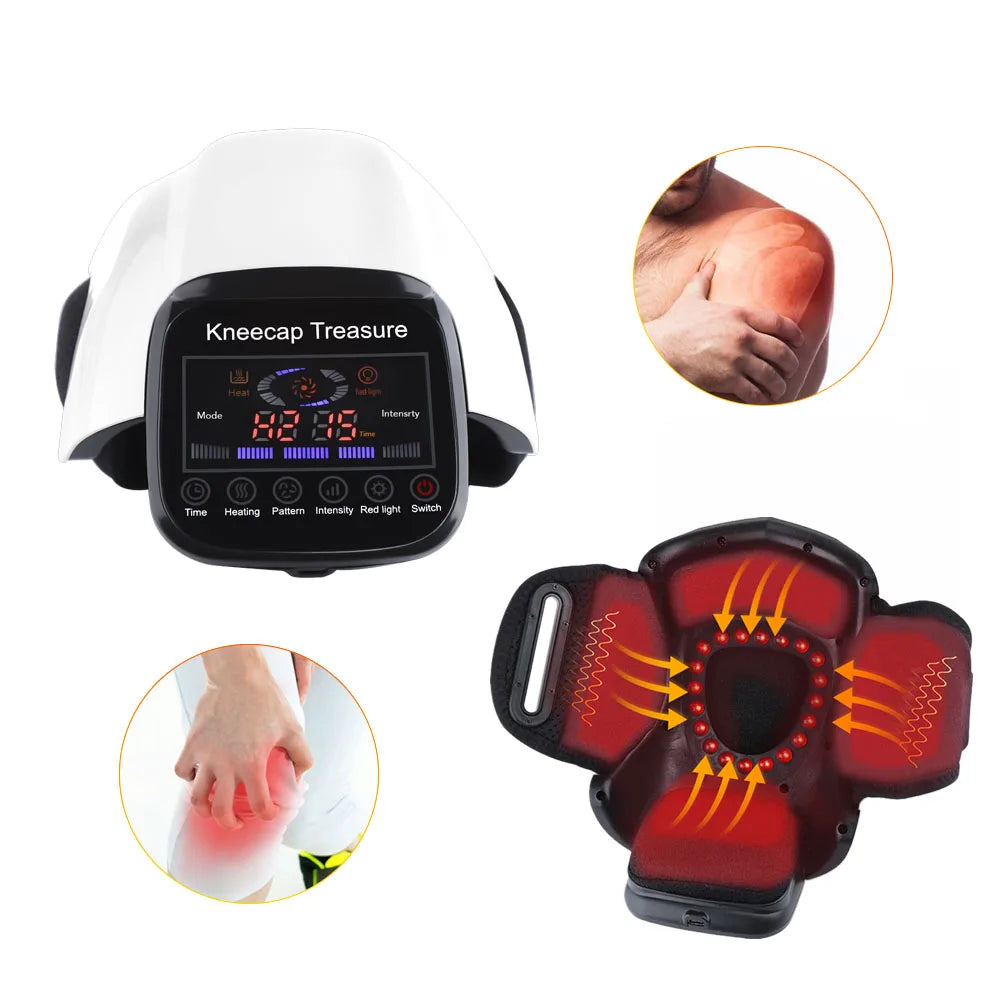Infrared Heating Knee Massager Electric Air Pressure Shoulder/Elbow/Knee Massage Physiotherapy Kneecap Joint Muscle Relaxation