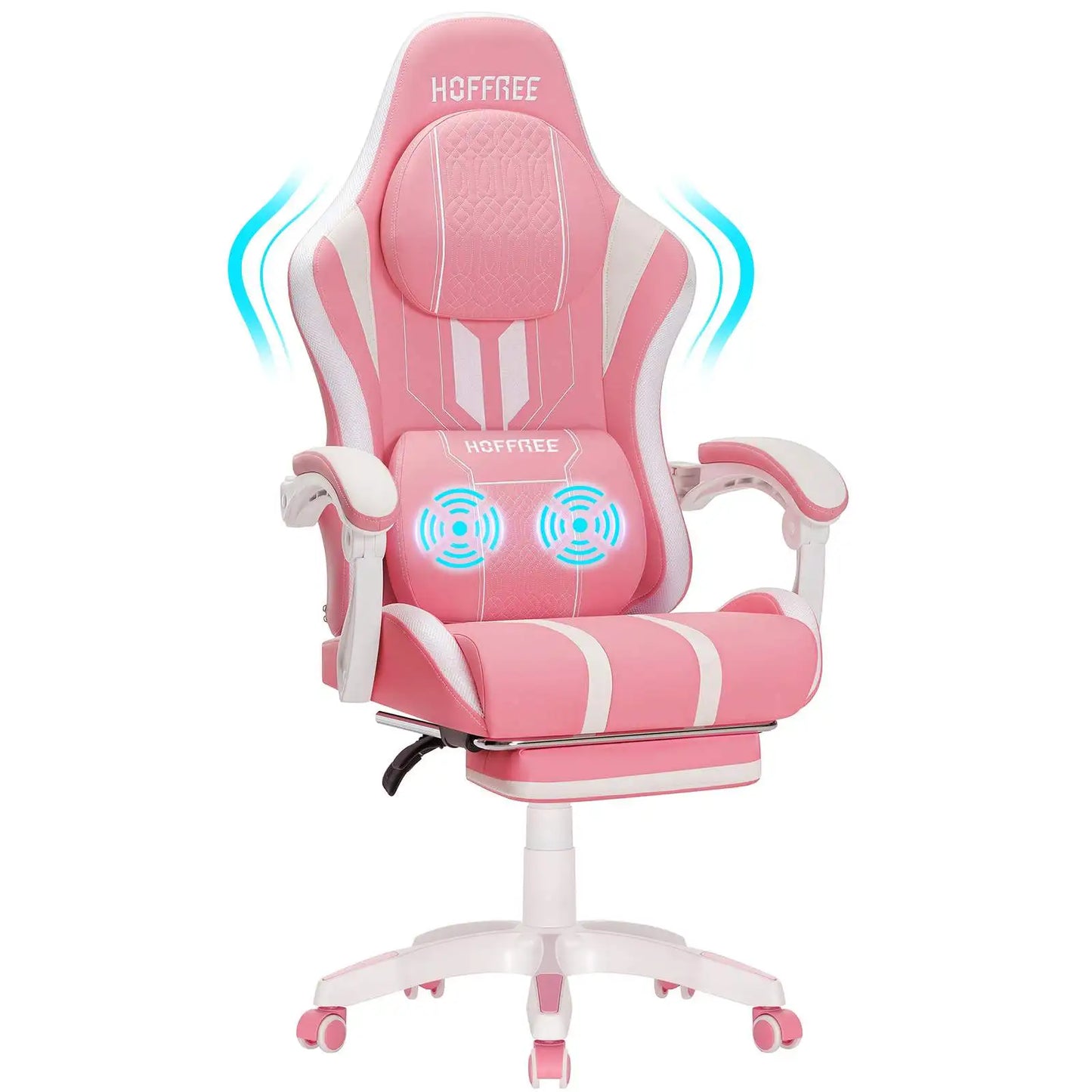Top-rated Gaming Chair with Increased Size  Single-function Massage  and Adjustable Armrests
