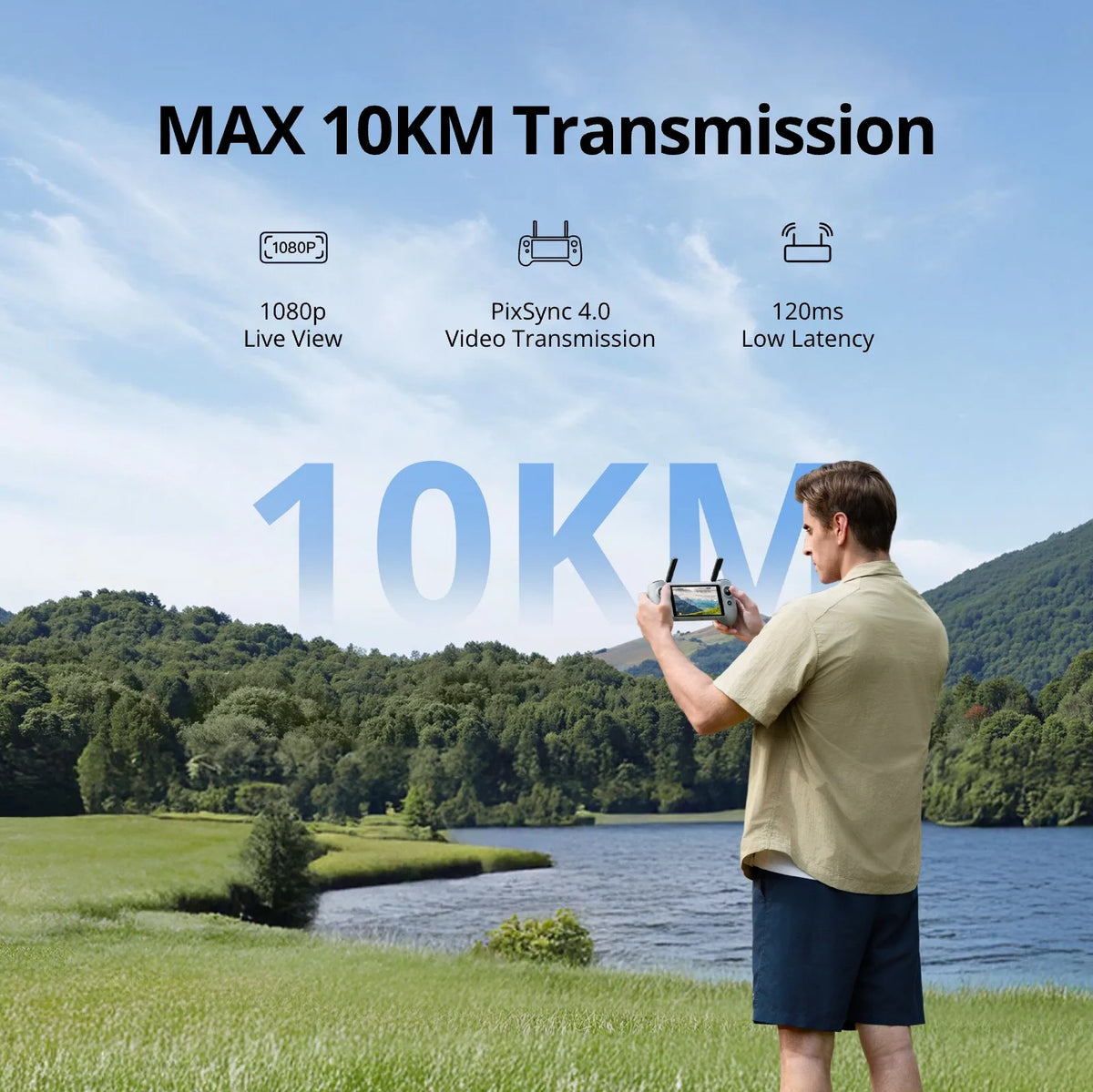 Potensic C0 ATOM 2 Drone with PTD 1 Remote Control 4K Video, 8K Photo Camera 10KM 2.7K Vertical Shoot, AI Night Shoting AI Track