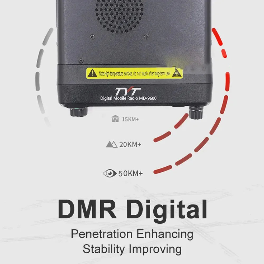 TYT MD-9600 GPS AES256 DMR Digital/Analog Dual Band Mobile Radio 50/45/25W DMR Mobile Transceiver DMR Mobile Walkie Talkie