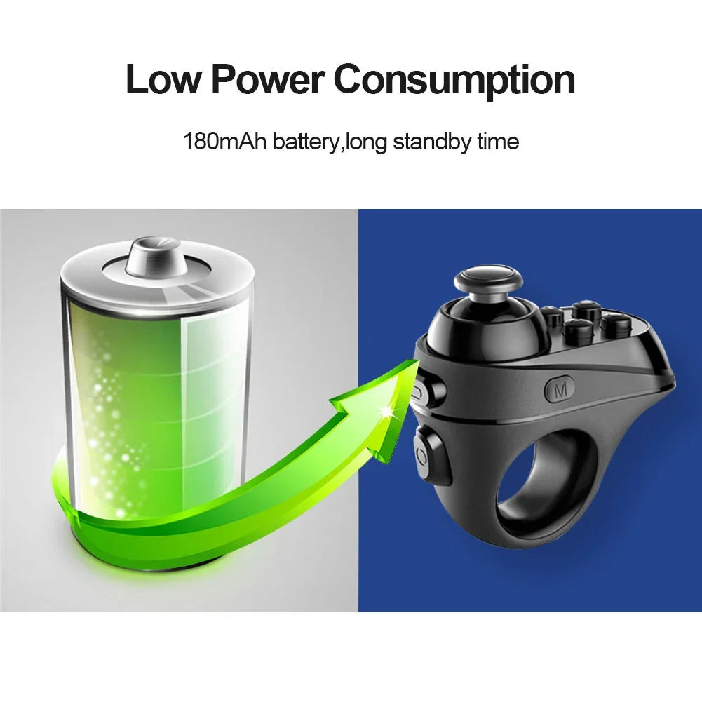 R1 Bluetooth Remote Control Smartphone Gamepad  3D Glasses Wireless VR Remote Game Controller for iPhone Android Ring Joystick