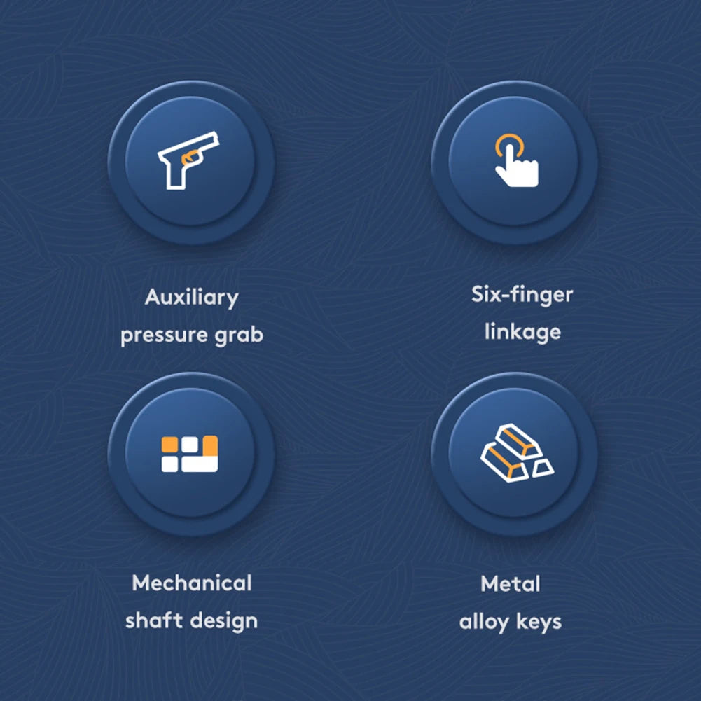 2pcs 6 Finger Gaming Trigger for PUBG Game Mobile Phone Gamepad Mobile Gamepad Trigger Joystick for Ios Android Mobiles Phones