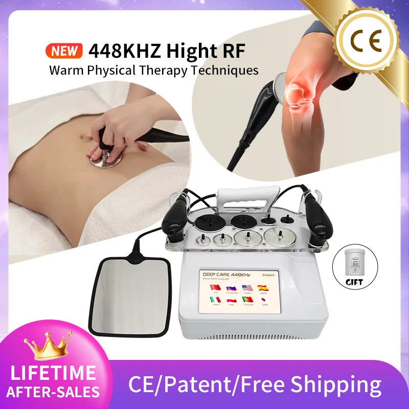 High Frequency Facial Indiba 448KHZ Microcurrent Face RF Massager Warm Physical Therapy Techniques CET RET Skin Beauty Equipment