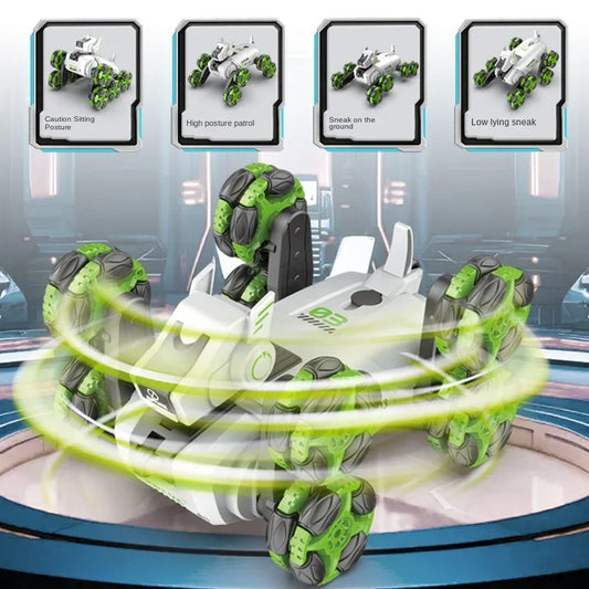 RC Robot Spray Dog Lights Music Dual Remote Control Intelligent Stunt Mechanical Dog 360 Drift Rotation Children Toys Boys Gift