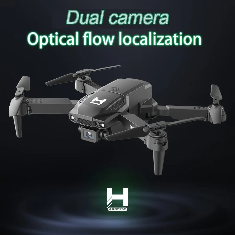 H4 Dual aerial HD camera Foldable drone remote control Smart plane usb charging LED lights quadcopter best birthday gift