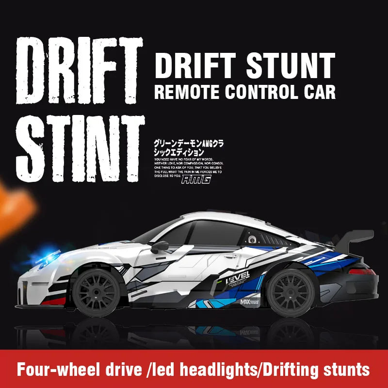 RC Cars 1/24 Remote Control Drift Car Model Toy High-Speed Racing Light Drift Children's Car Toy with Replaceable Tires Boy Gift
