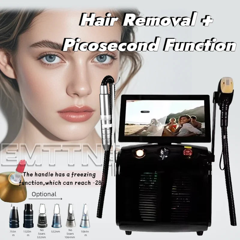 2025 Device Soprano Titanium 808 Diode Laser Hair Removal Machine 3 wavelength Painless Laser Hair 3000W Device