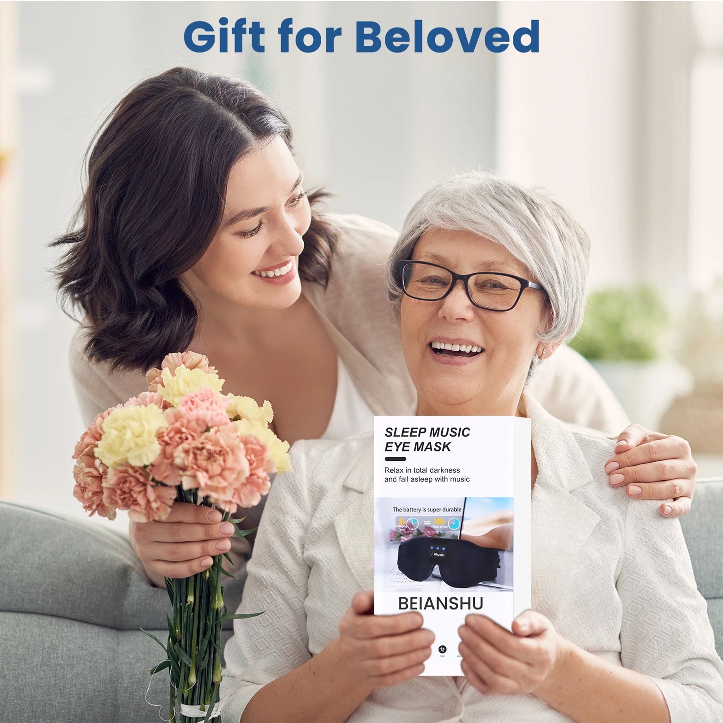 3D Bluetooth Sleeping Mask Headphones Eye Mask Comfortable Wireless Music Sleep Mask Noise Reduction Blackout Sleeping Mask