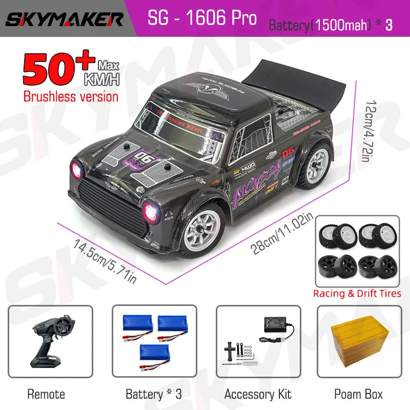 SG1607 SG1605 SG1606 UD1607 UD1608 Pro 1/16 RC Car High Speed 2.4G Brushless 4WD Drift Remote Control Racing Car toys For Boys