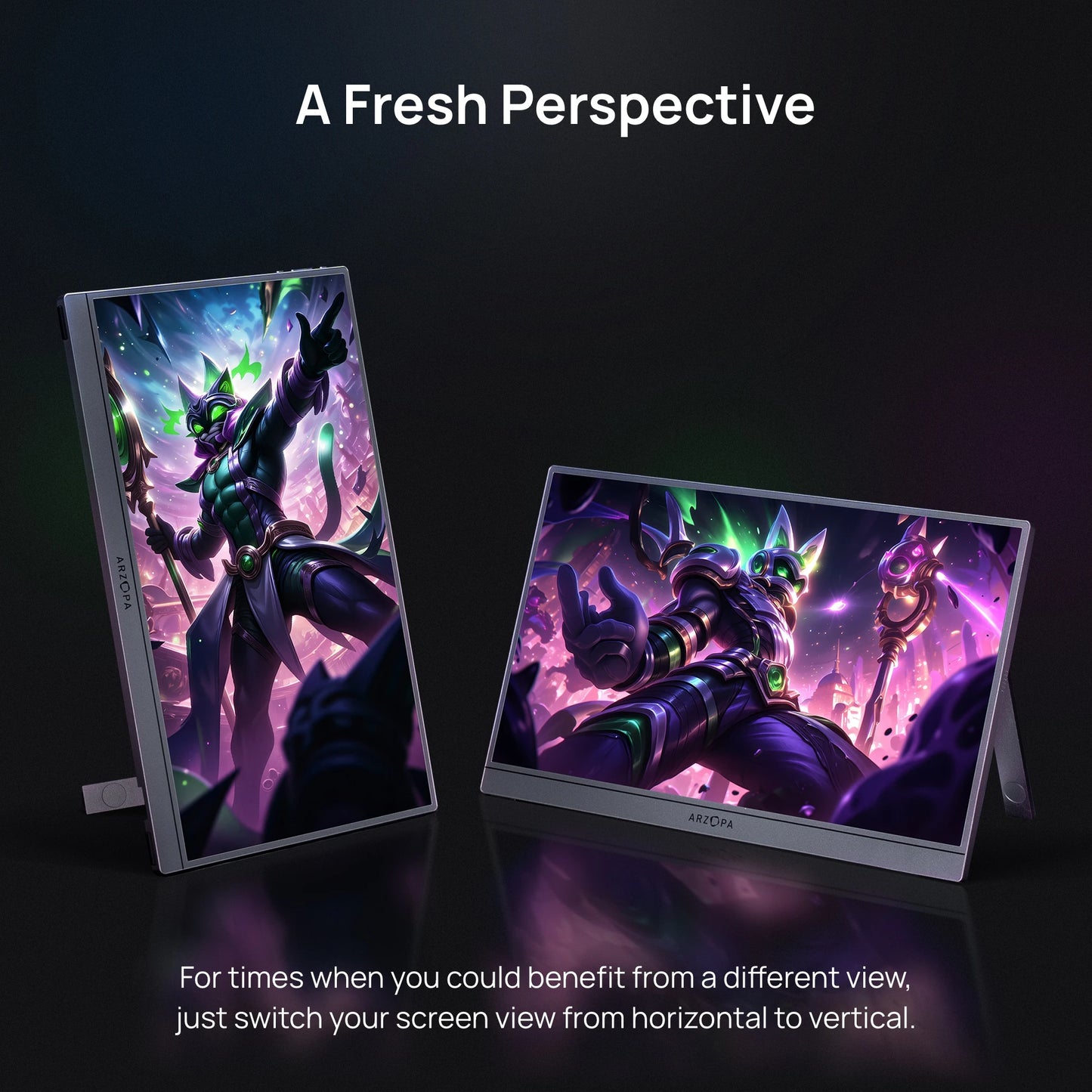 [New] ARZOPA 16.1'' 144Hz Portable Monitor,106% sRGB,1080P,with storage Bag,External Second Screen,Z1FC-Grey