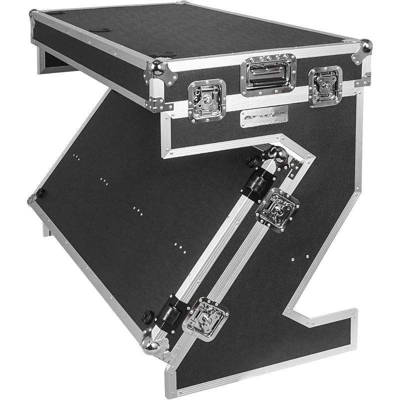 DJ Z-Table Workstation Folding Mobile Flight Case with Wheels and Handles, Durable Plywood (STDJT-Z46W)Musical