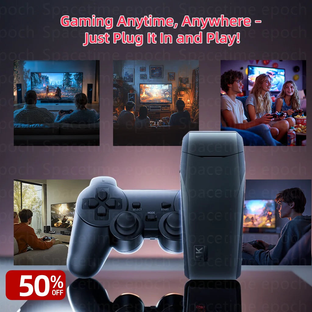 M8 Wireless Game Console - Retro Gaming Consoles with Built in Classic Games, 9 Classic Emulators, 4K HD Output and 2.4GHz Wirel