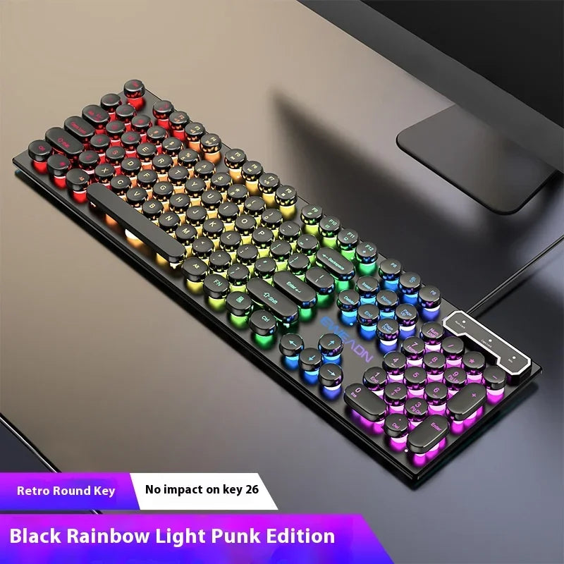 Gaming Wired Keyboard Mechanical Feel E-Sports 104 Keys Usb Wired Mouse Wired Keyboard Pc Gamer Accessories for Laptop Gamers