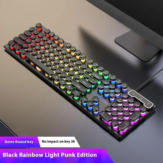 Gaming Wired Keyboard Mechanical Feel E-Sports 104 Keys Usb Wired Mouse Wired Keyboard Pc Gamer Accessories for Laptop Gamers