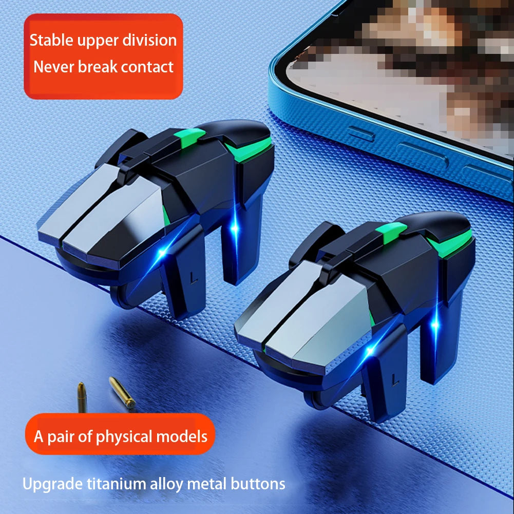 Mobile Game Trigger For PUBG Phone Gaming Controller 6 Finger Trigger Sensitive Shooting Gamepad L1 R1 Aim Keys Gaming Handle