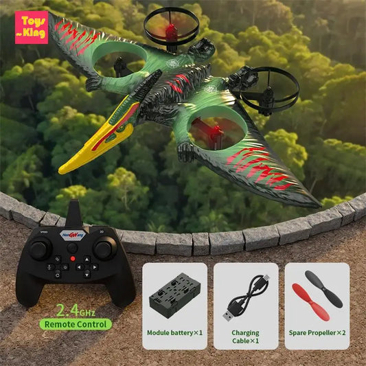 RC Simulation Pterosaur Drone Remote Control Foam Aircraft LED Night Lights 360 Stunt Roll Kids Toys Outdoor Game Boys Gifts