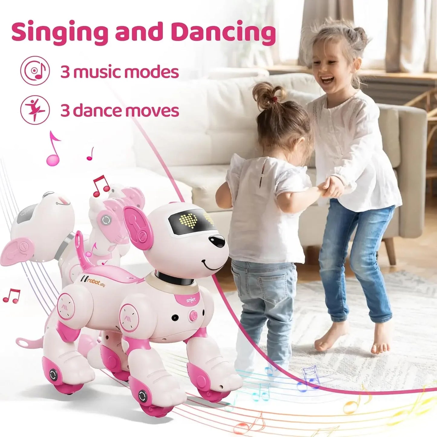 Girls Rc Robot Dog Intelligent Puppy Remote Control pets Programming Voice Interactive Children's Electronic smart robots toys