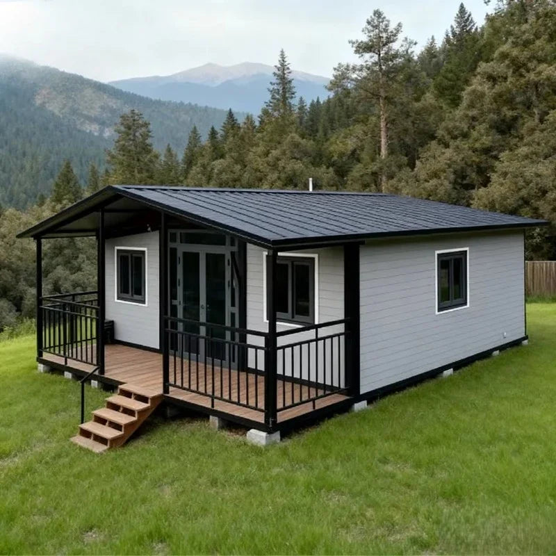 Tiny House 20ft 40ft Foldable Container Home Prefab Folding House for Sale Modern Double-wing Extended Wooden Container House