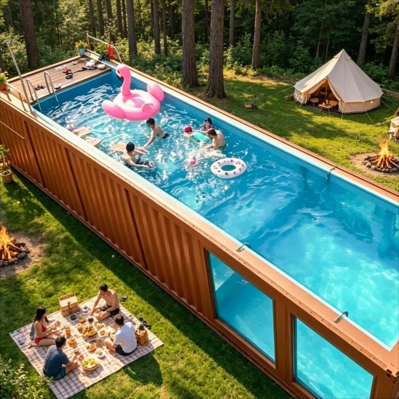 Customized Backyard Container Pool Modular Expandable Type Above Ground Family Pool Suitable Pool Party