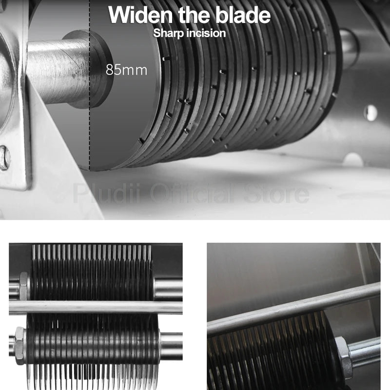 550W Commercial Meat Cutter 160KG/H Slicing Stainless Steel Automatic Slicer Dicer 2.5-10MM Thickness For Restaurant Kitchen Use