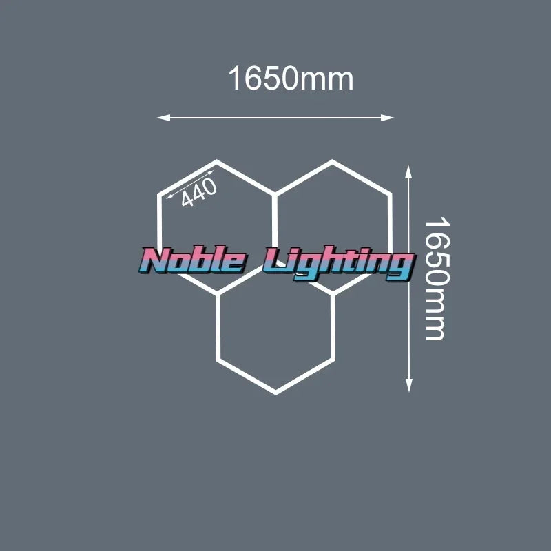 1-5PCS Honeycomb Led Light Garage Light Hexagon Led Lamp Led Tube Ceiling Lighting for Auto Car Body Repair Workshop Customized