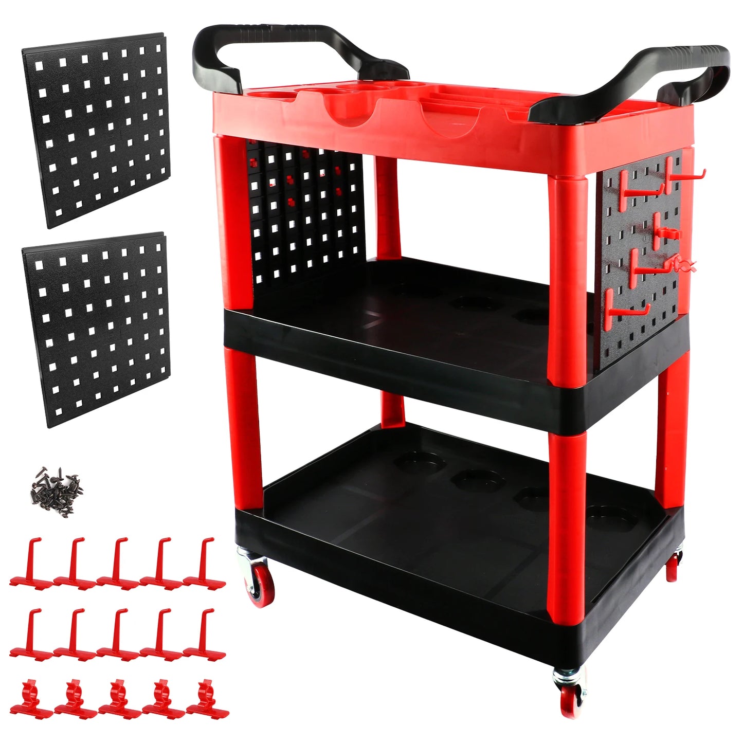 360°Premium Heavy Duty Detailing Cart Car Detailing Cart Detail Cart For Auto Detailing Car Wash Organizer With Storage