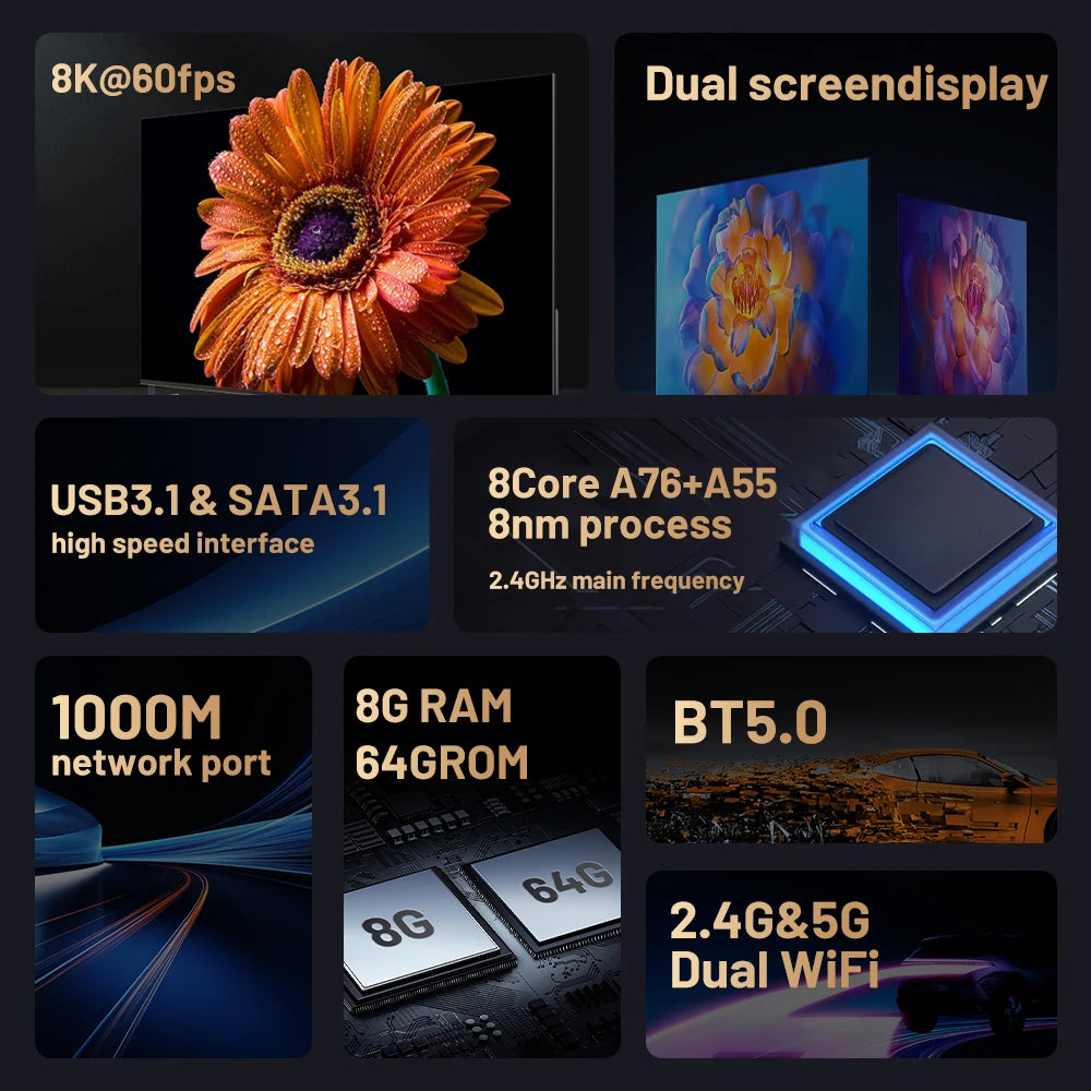 Kinhank Super Console X5 PRO Retro Video Game Consoles Plug and Play 4T with 16000 Games for PS2/WII/SS/DC/N64 Android 12 TV Box