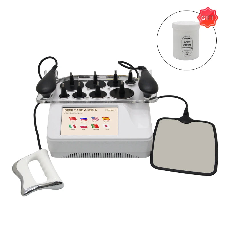 High RF Thermo Therapy 448KHZ RET CET Diathermy Care Body Care Health Warm System Fat Reduce Pain Relief Lifts Skin Tightening W