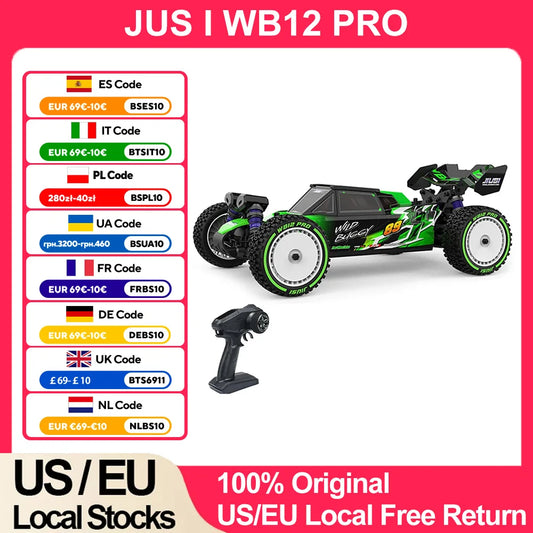 JIUSI WB12 PRO 1/12  RC Car 80KM/H 4WD Racing Car Brushless Remote Control Car Competitive Off-road 4WD RC Car Toys As Gift