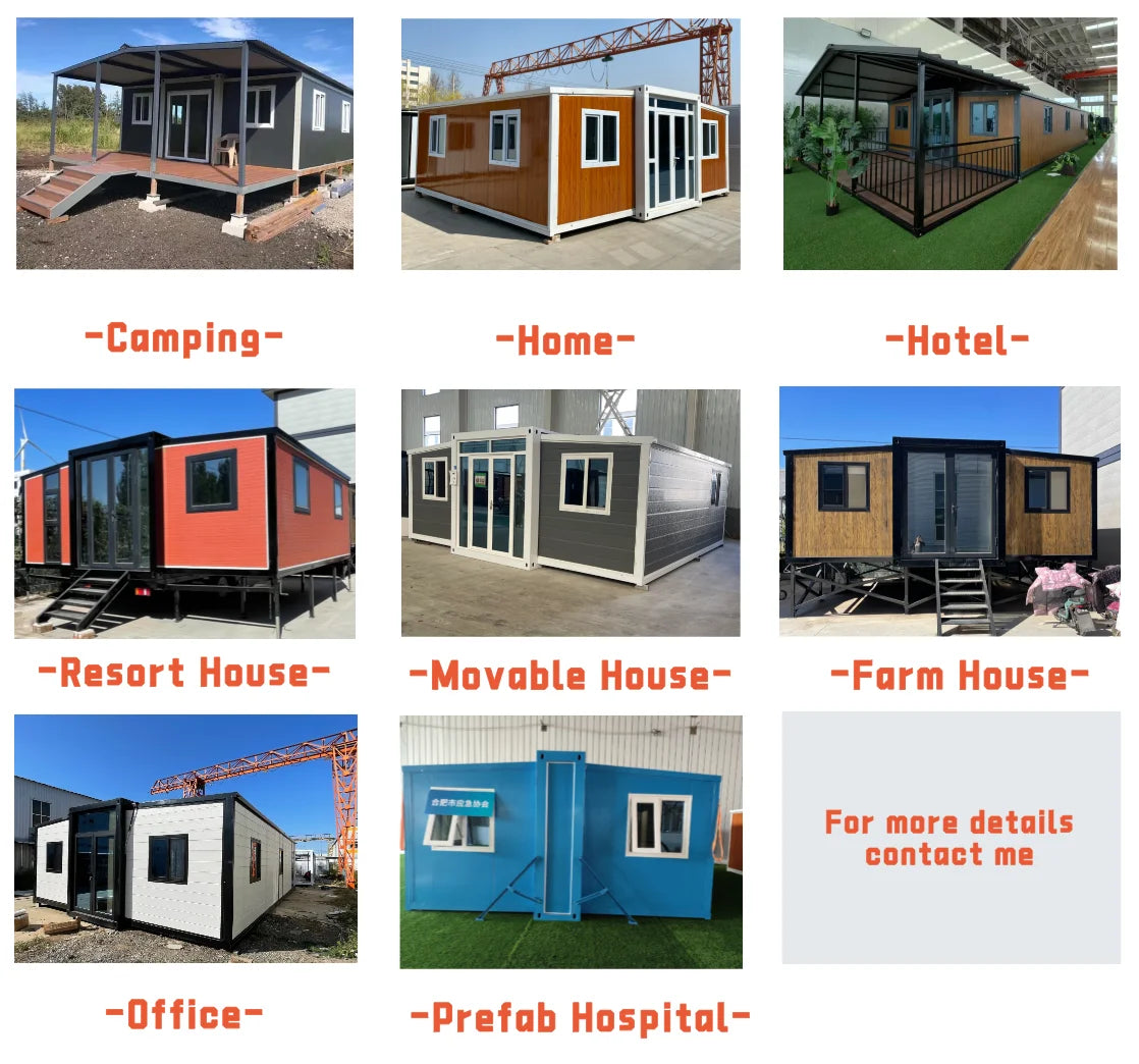 Customized 20ft 40ft Folding Prefab 2 Story Container House Luxury Expandable Container Houses Prefabricated Container Home