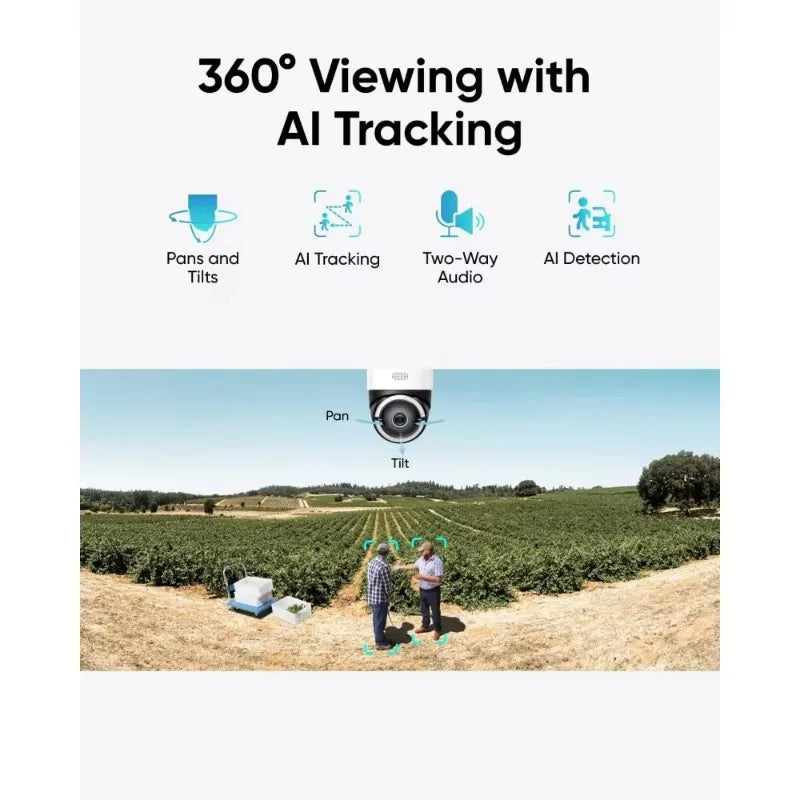 New upgrade.4G LTE Cam S330, 4K Cellular Solar Security Cameras Wireless Outdoor, Pan and Tilt, 4G and Wi-Fi Duo-Mode, AI Tracki