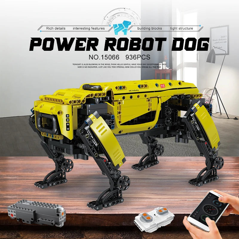Mould King 15066/15075 Technical Robot Toys The RC MK Dynamics Dog Building Block Assembly Robot Brick Set Kids Christmas Gift