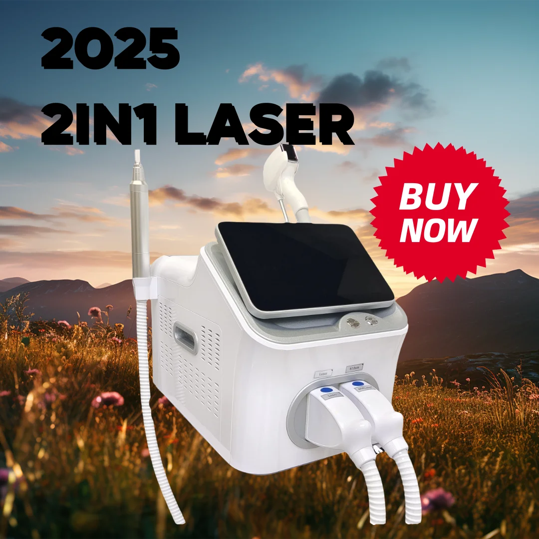 4000W 2025 NEW 2 IN 1 Soprano Titanium Ice Platinum Diode 755 808 940 1064nm 4 Wavelength Laser Hair Removal Machine Painless