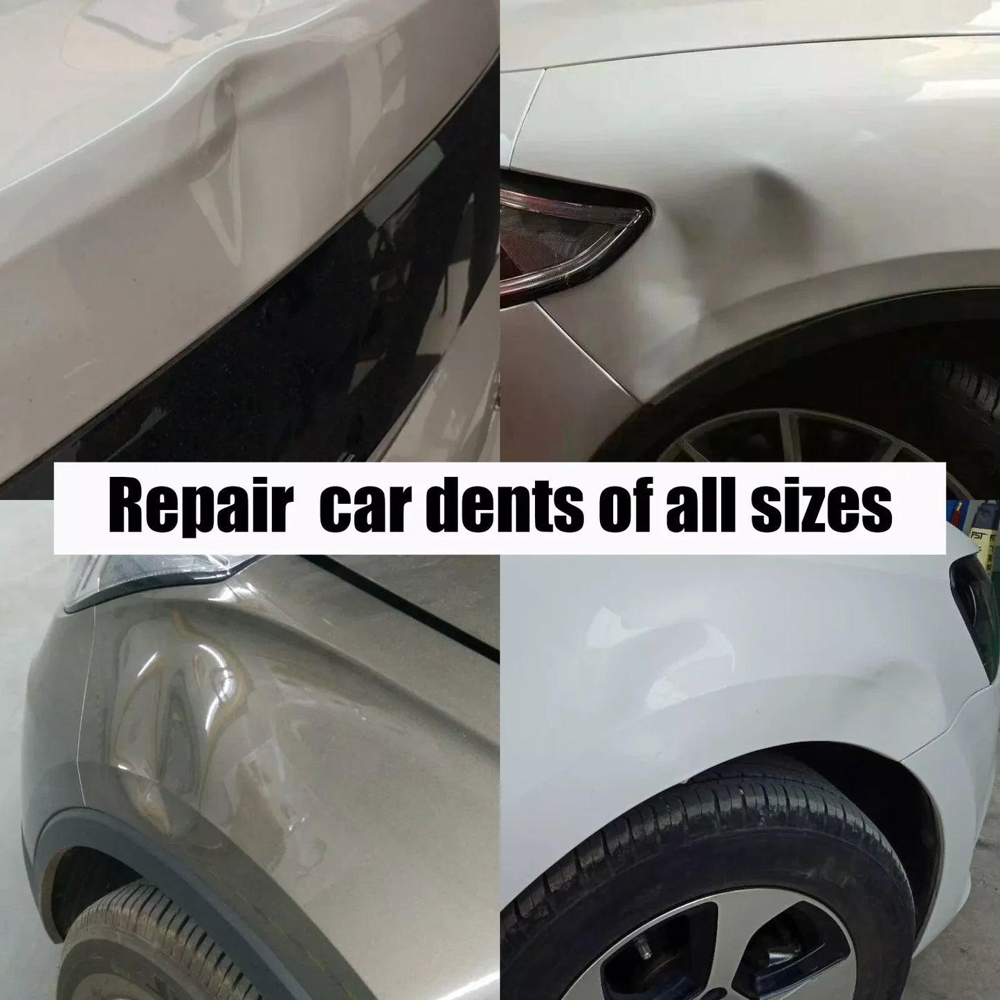 9PCS Heavy Duty Dent Puller Slide Hammer Kit Car Body Sheet Metal Repair Plastic Handle Pull Hook For Sliding Hammer Sliding Rod