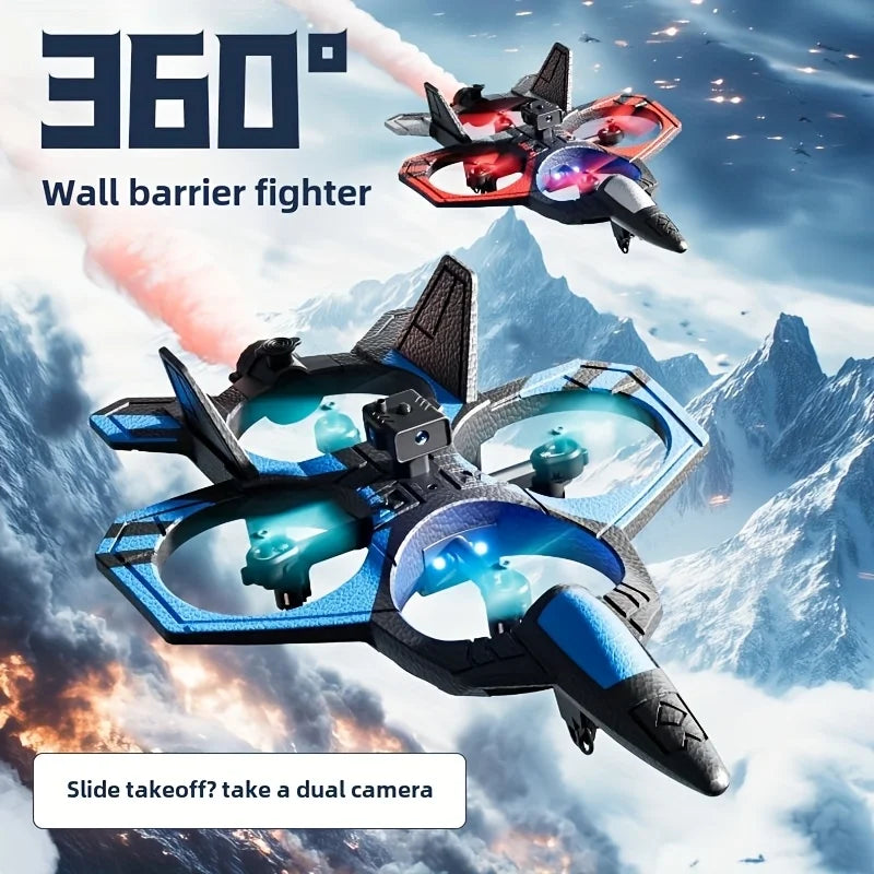 American New Type RemoteControlCombat Plane With Missile Launching, Camera Equipped, Quadcopter FighterDrone Model Toy, Outdoor