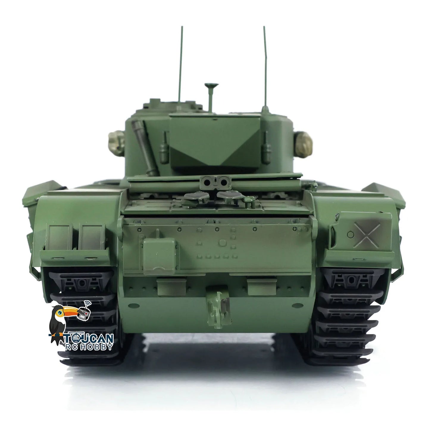 US Stock 1/16 Tongde RC Battle Tank Churchill Mk.VII Electric Infrared Battle Radio Control Panzer Ready to Run Vehicles Toy