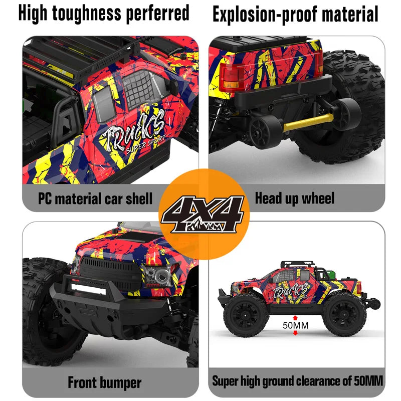 JIUSI PT14R / MT14R 1/14 RC Car 4WD 80KM/H Brushless 2.4G Remote Control Off-Road Drift Truck High Speed Racing Car Toy For Kids