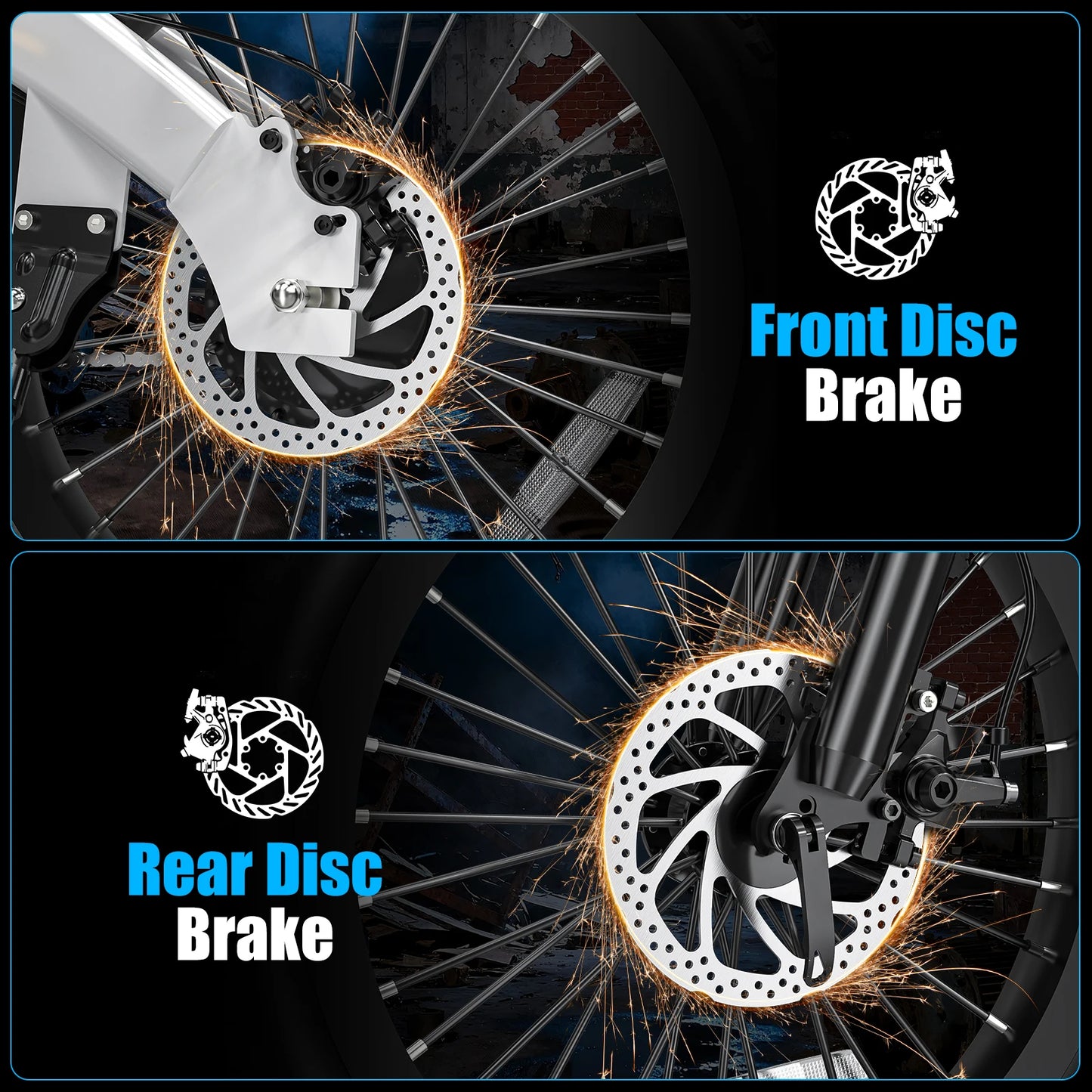 20-inch Fold 720W Peak Motor Electric Bike 20 Mile Range 20MPH 48V 12AH Max Load 330 LBS Front and Rear Disc Brakes LED Display