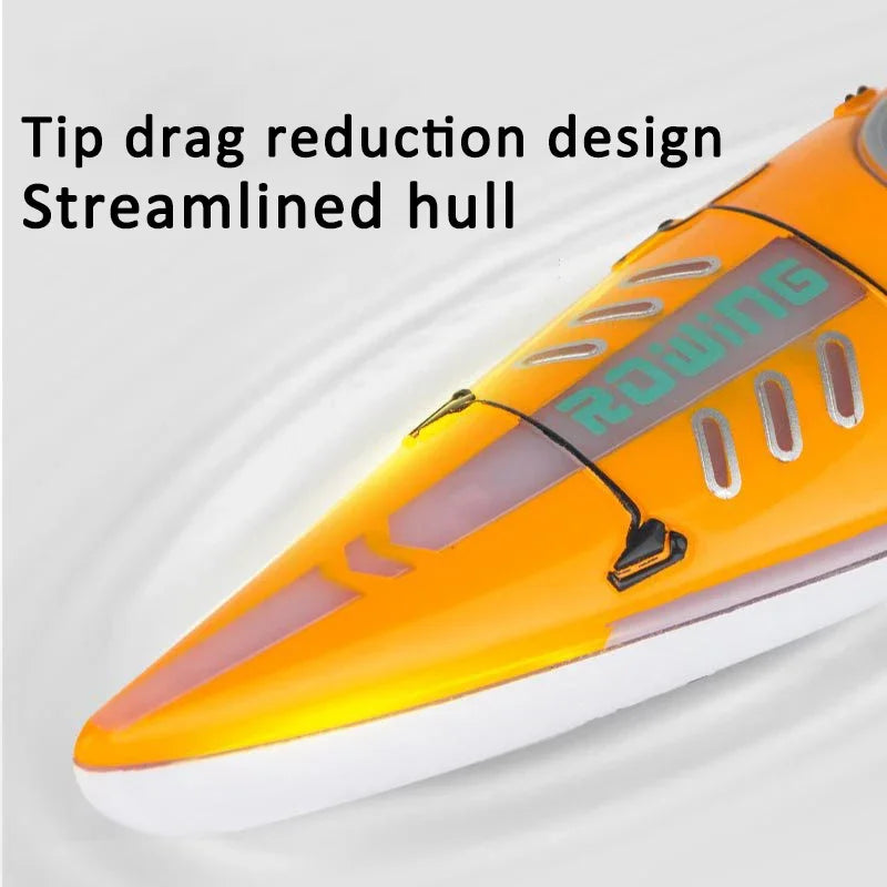 Rc Boat Remote Control Paddling Kayak with Light Kids Toys Racing Radio-Control Ship Children Gift Electric Model Water Toys