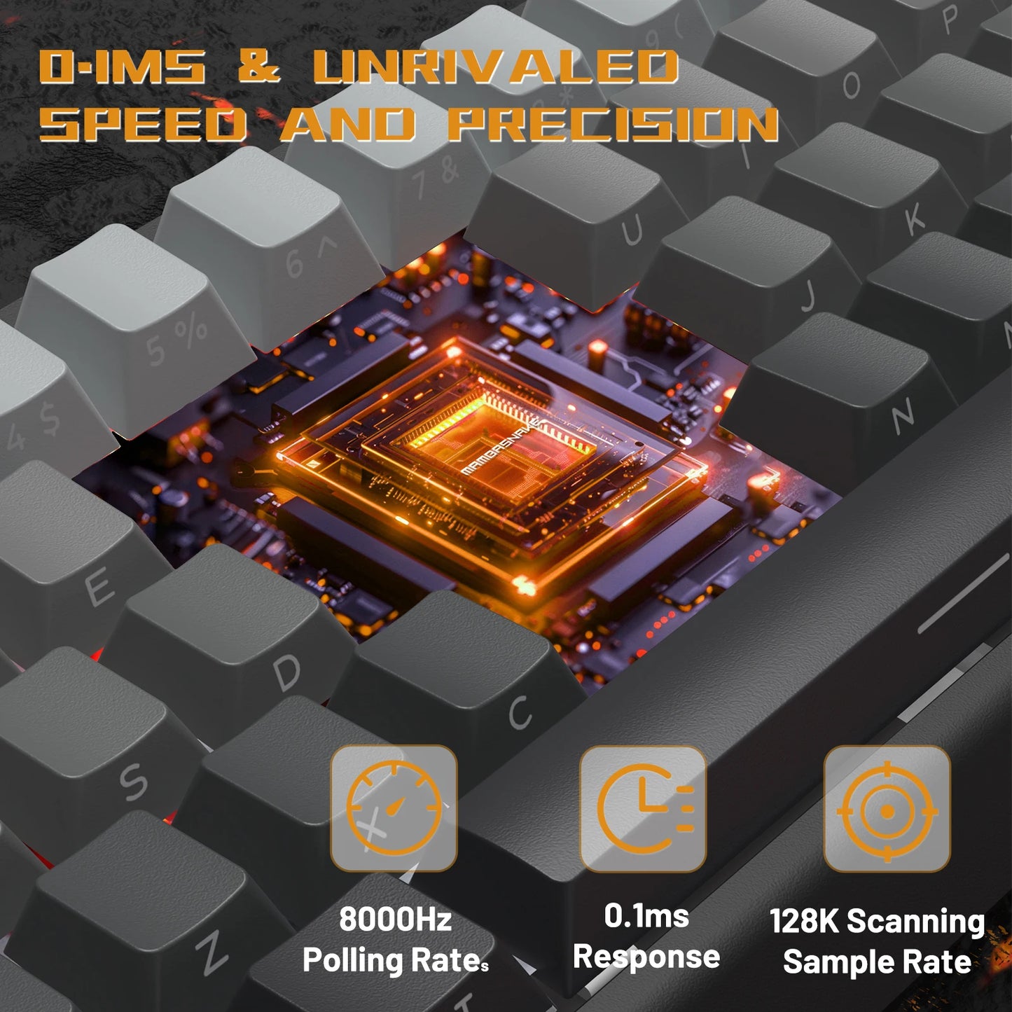 X60 HE 60% Rapid Trigger Wireless Gaming Keyboard,Hall Effect Magnetic Switches,Adjustable Actuation,8KHz Polling Rate