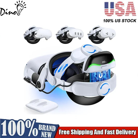Head Strap for Meta Oculus For Quest2/3 VR Accessories Replacement Adjustable Enhanced Elite Head Strap 2-3Hrs Extended Playtime