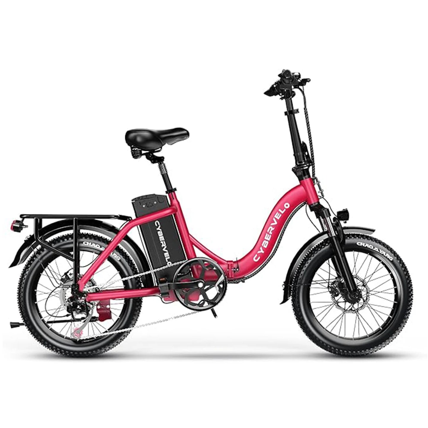 Cybervelo MARS700 1000W 20AH Removable Battery, Folding Electric Bike, 30MPH 100 Miles Max Range E-Bike for Adults, 20" Fat Tire