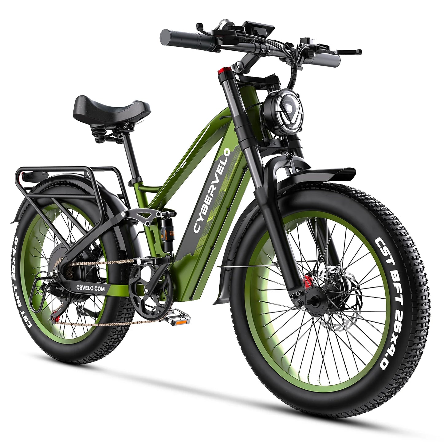 Cybervelo EK9 Strong 26" ebike for Adult,5000W Peak,up 150 Miles 52V 40Ah Battery,26"x4.0 Fat Tire ebike with one year warrenty