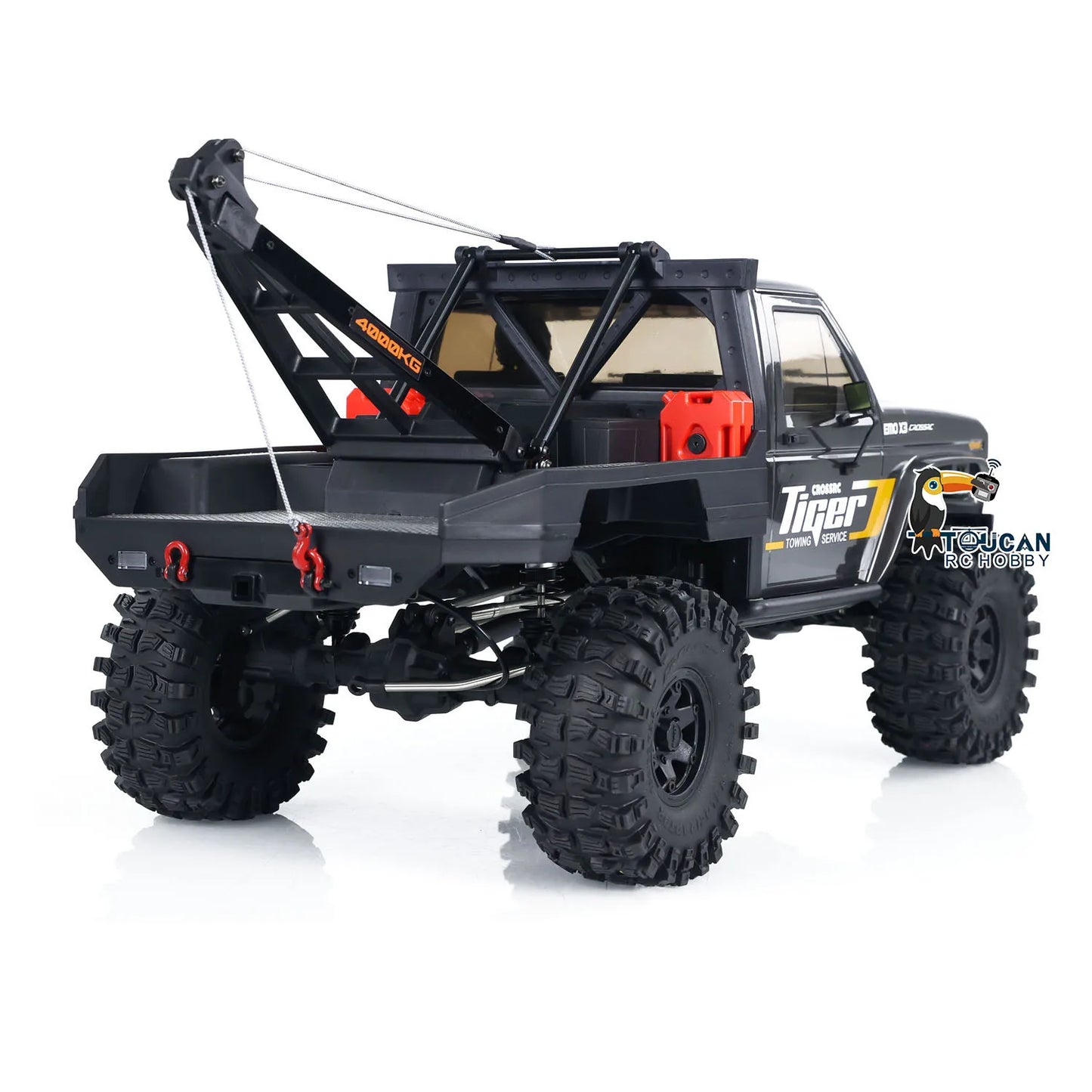 US Stock 1/8 CROSSRC EMO X3 4WD RC Rescue Towing Crawler Radio Control Car Two Speed Gearbox Brushed Motor ESC Differential Lock