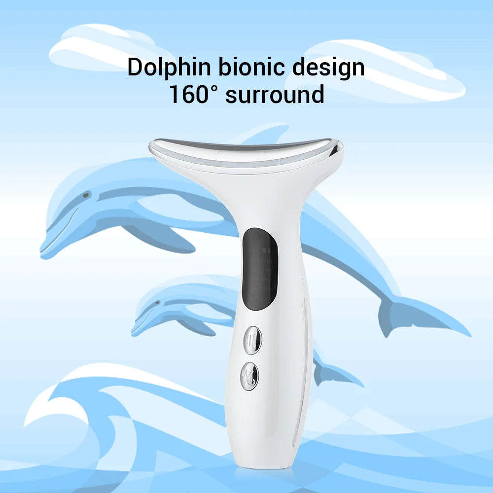 LED Face Massager Device - Three Mode, USB Rechargeable, Portable, Facial and Neck Massage, Skin Care, Mother's Day Gif