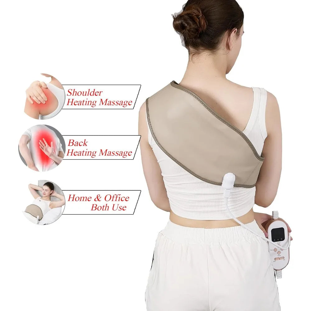Infrared Heating Pad for Lower Back and Abdomen Pain Relief - Electric Massage Belt with Adjustable Heat Settings