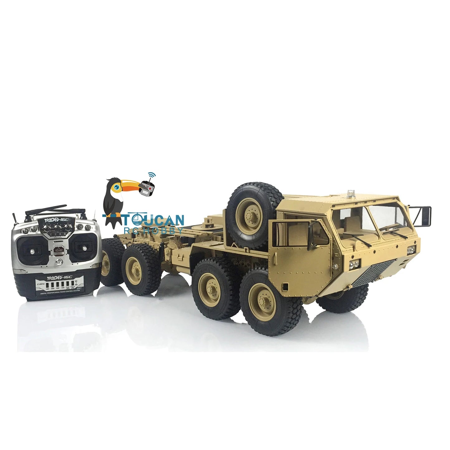US Stock /12 Scale HG-P802 RC US Military Truck 8x8 Remote Control 4 Axles Metal Chassis Army Car Sound Models Toys for Adults