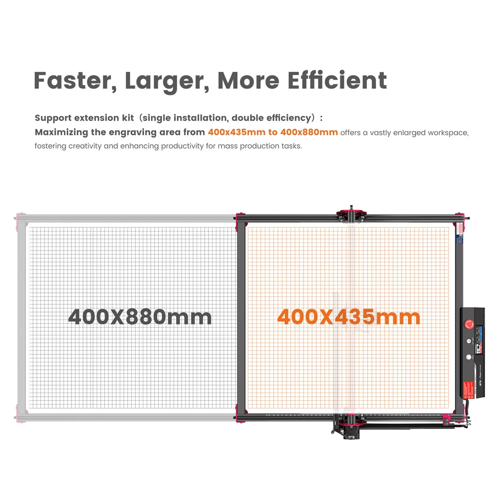 AlgoLaser DIY KIT MK2 10W Laser Engraver with Air Assist Nozzle High Accuracy Laser Engraving Cutting Machine for DIY Wood Logo