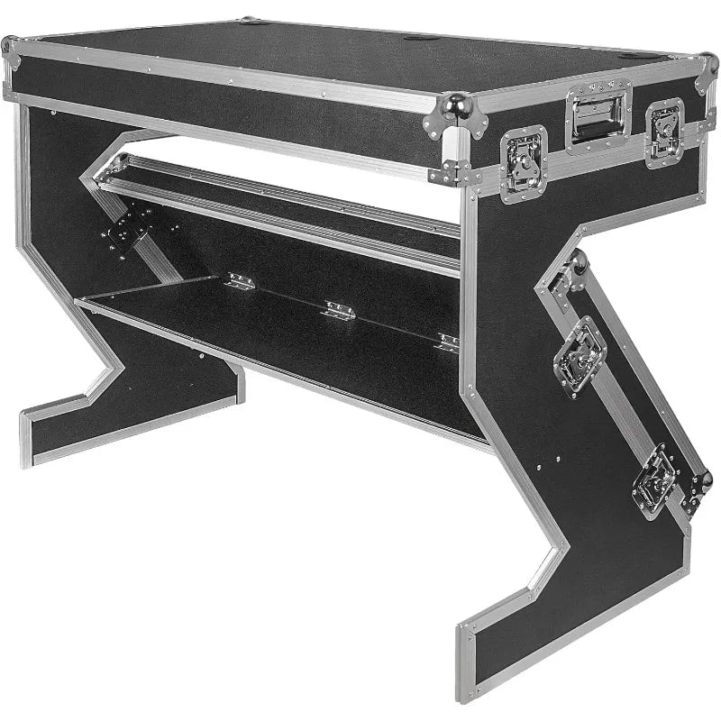 DJ Z-Table Workstation Folding Mobile Flight Case with Wheels and Handles, Durable Plywood (STDJT-Z46W)Musical