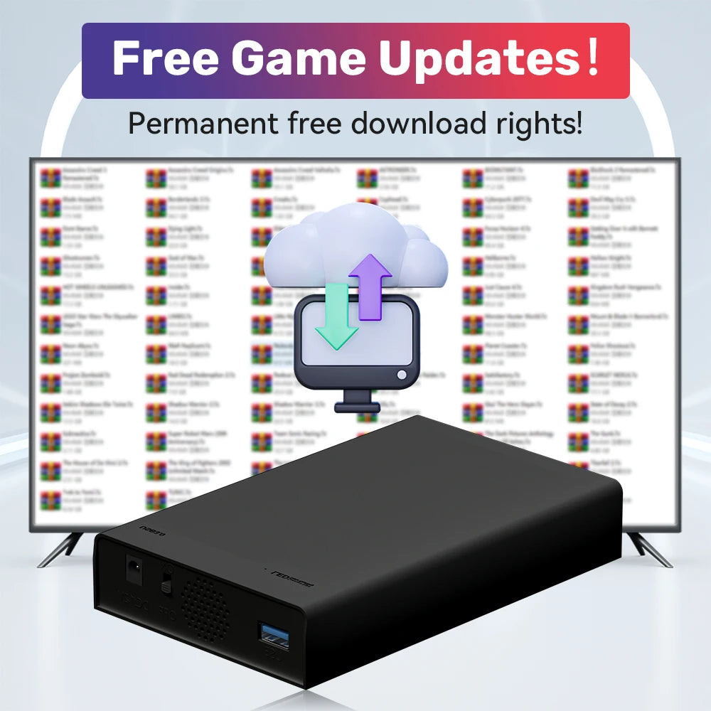 Mix 500G Retro Video Game Emulator Console Built-in 38000+ Games Playnite Retrobat Launchbox Hard Drive For N64/Xbox/PS3/PS1/PSP